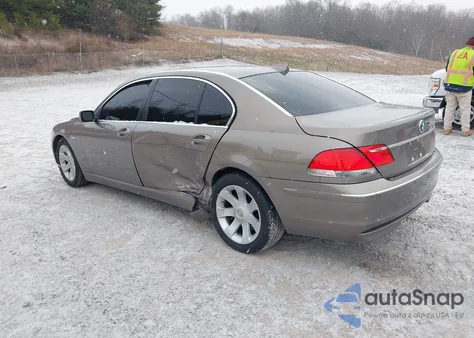 2007 BMW 750Li z USA, uszkodzony, nr VIN WBAHN83597DT65285